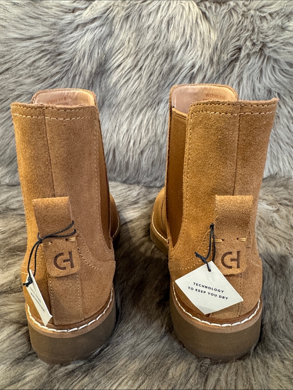 Cole Haan Chestnut Suede Chelsea Booties Size 8.5B - Picture 6 of 11